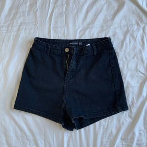 Black jean shorts